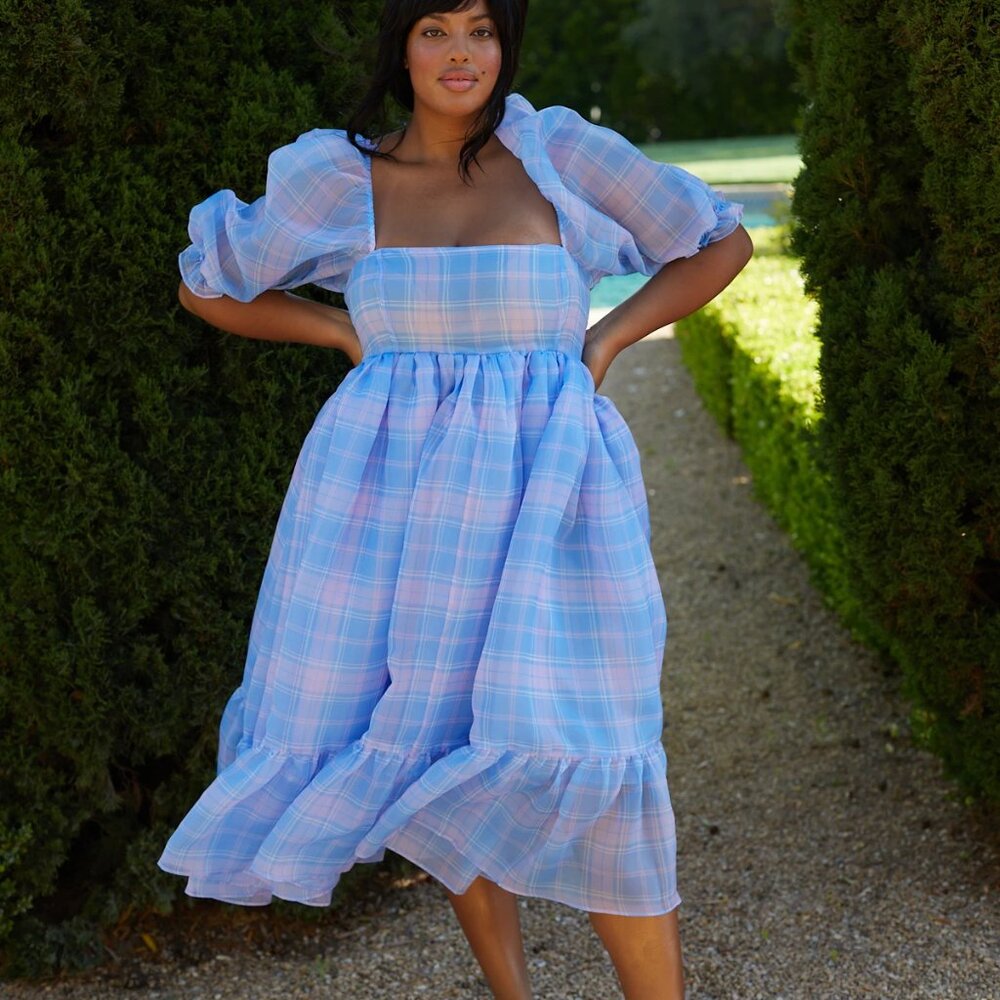Selkie Cindy Plaid French Puff 4X NWOT (OLD SIZE CHART)